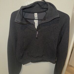 Lululemon Waffle Knit Gray Half Zip Scuba - XS